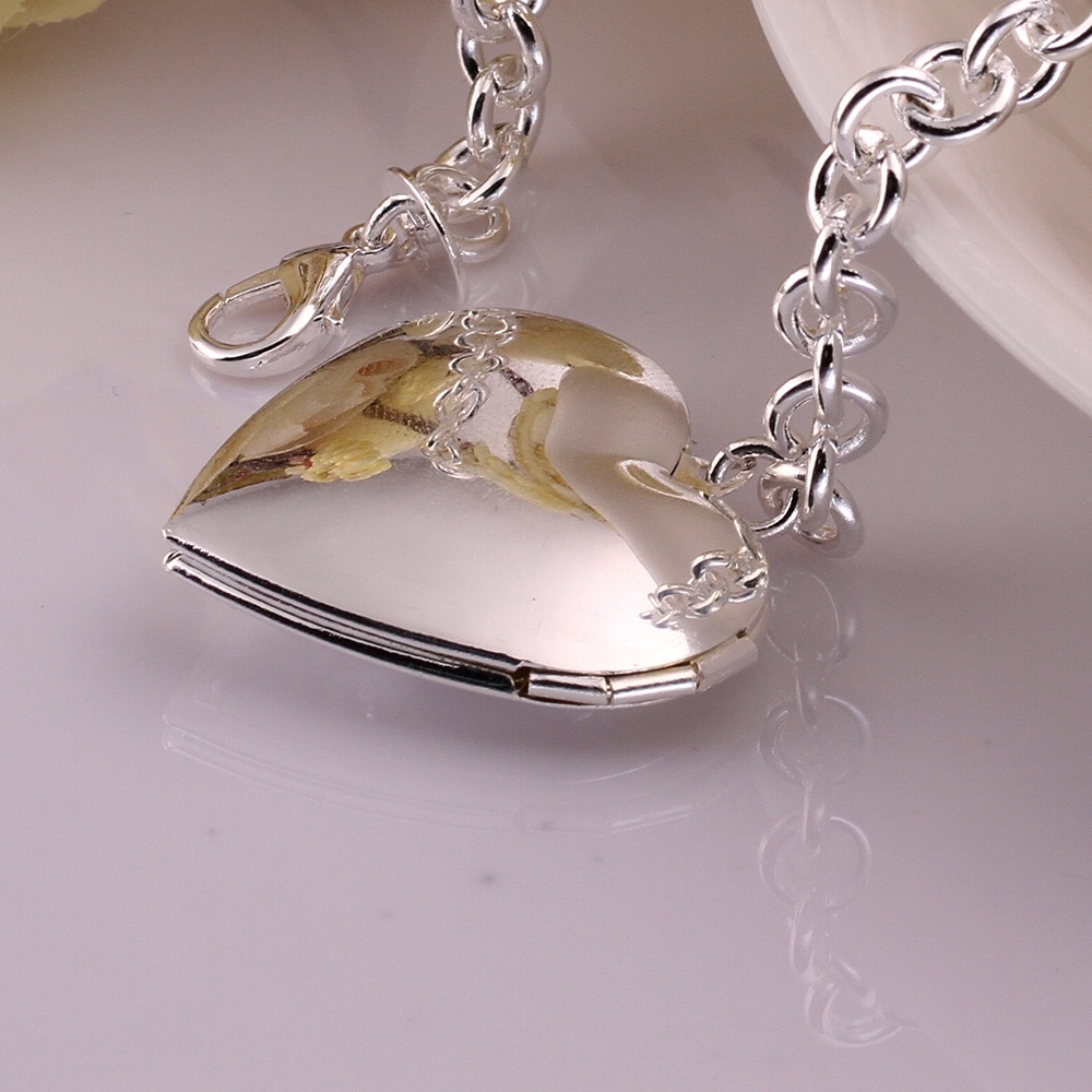 Women 925 Sterling Silver Flower Rose Bracelet 8 Inches 6MM Lobster Clasp L65
