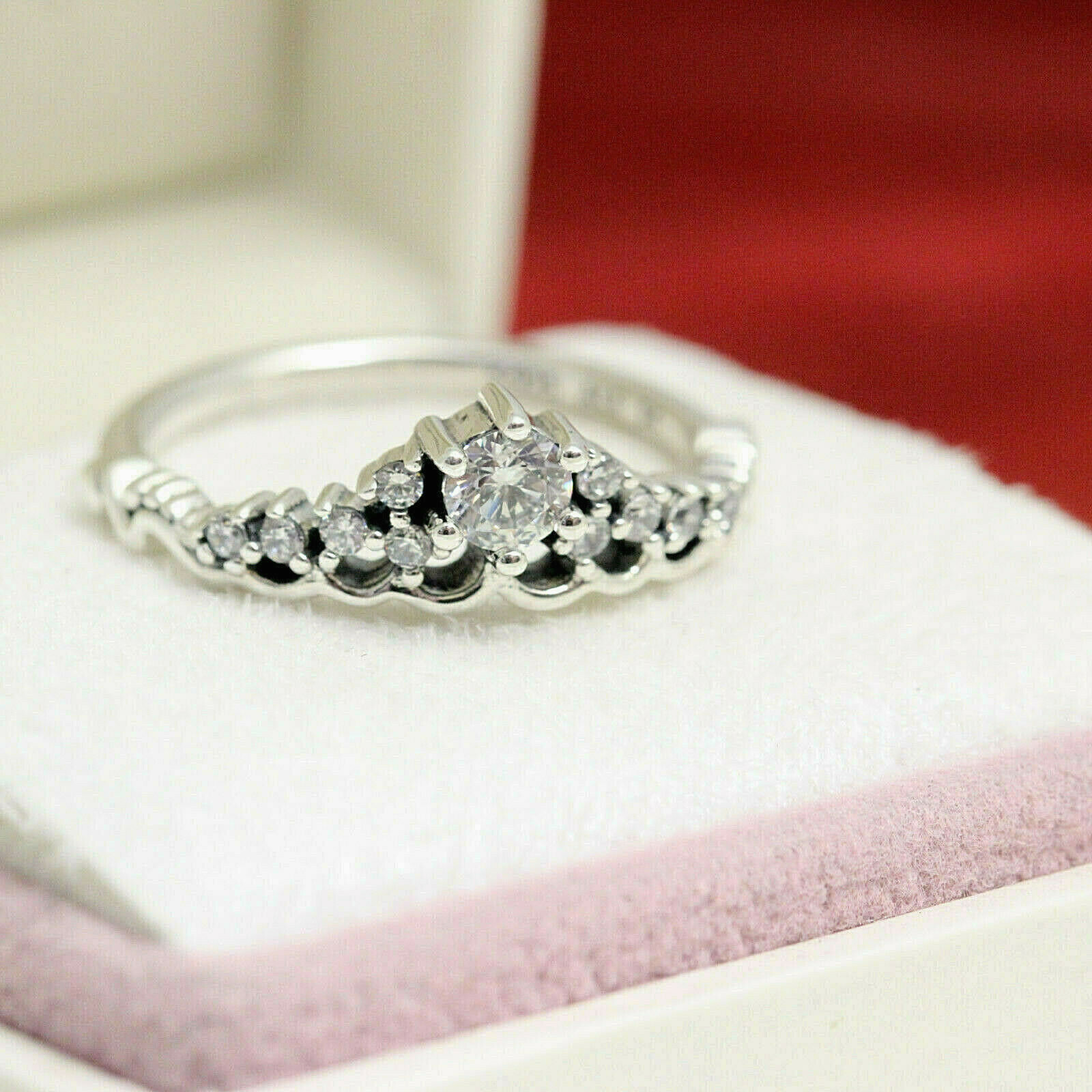 Pandora FAIRYTALE TIARA Ring #196226CZ MULT. SIZES Queen Princess Wife Daughter