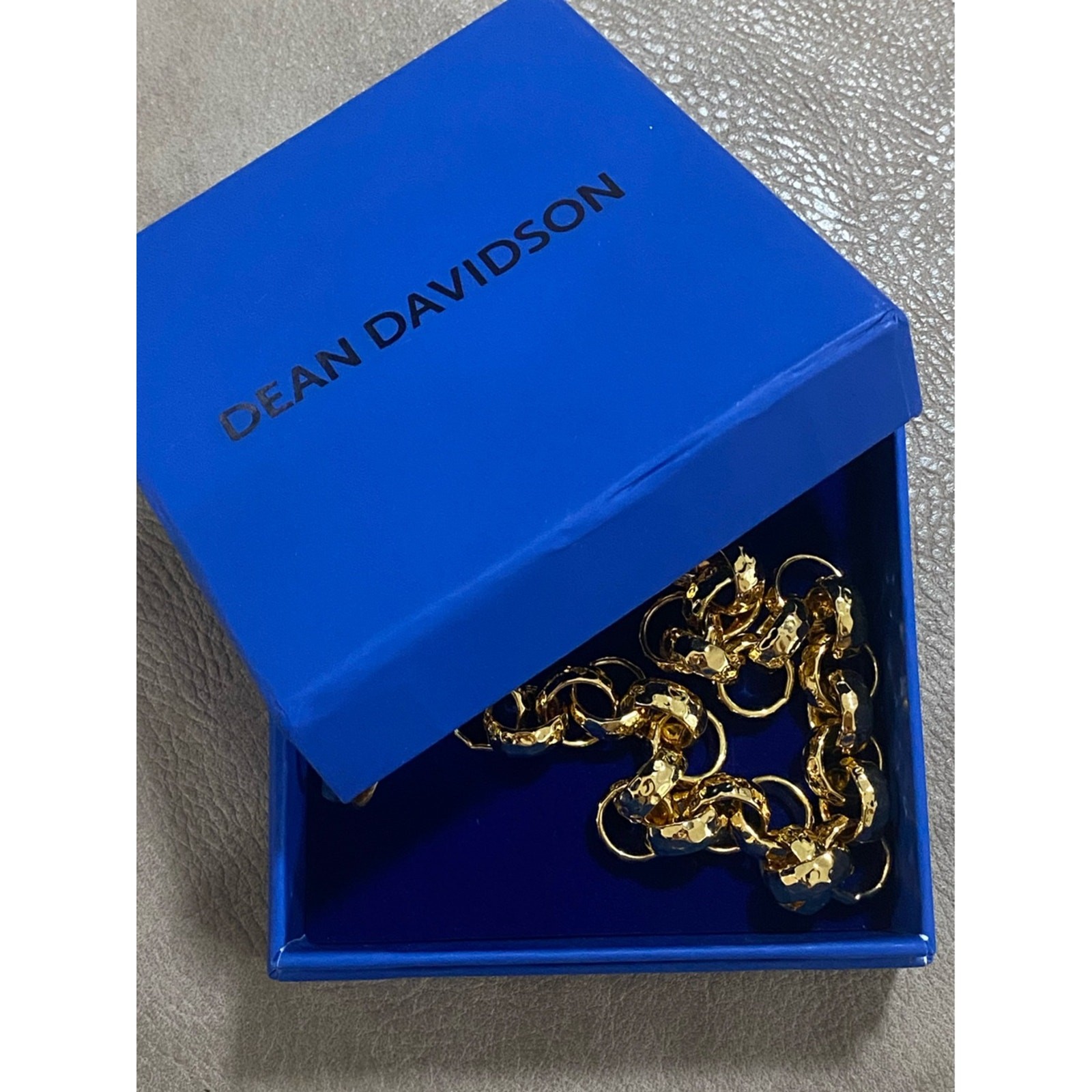 Dean Davidson Nairobi Statement Chain Link Necklace 22k Gold Plate NWOT