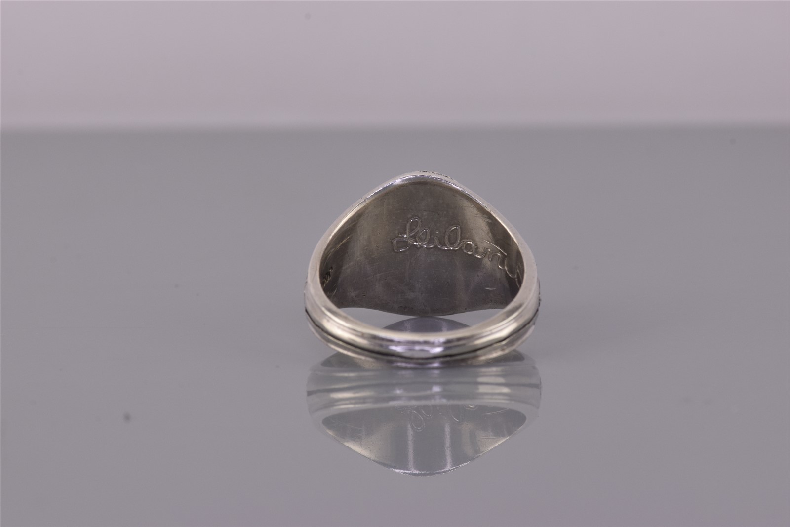 Jostens Sterling Silver Purple Sapphire Huntington Beach Band Ring 925 Sz: 6