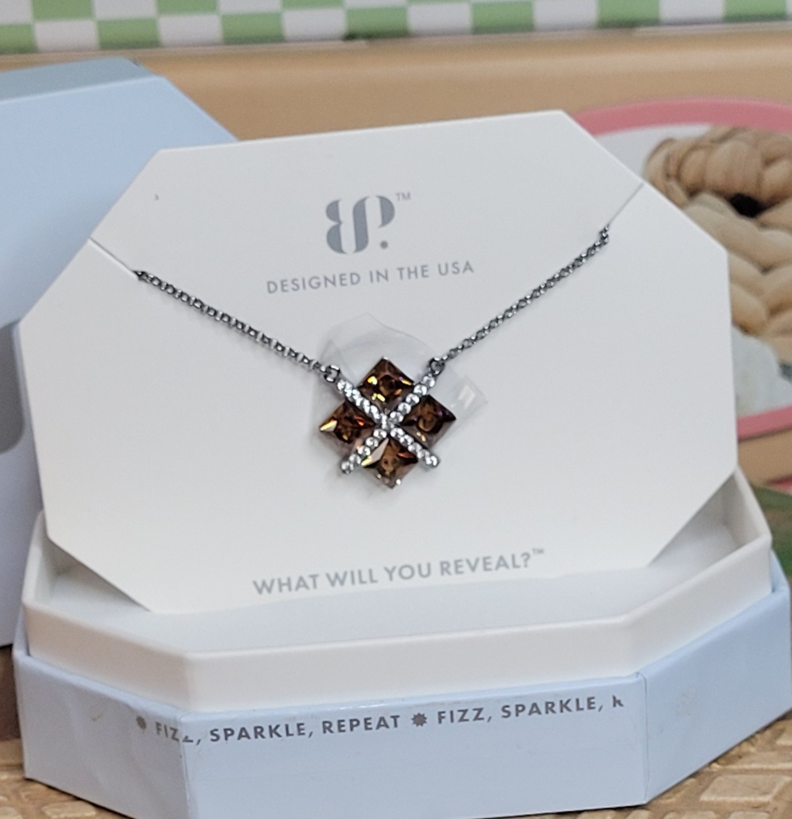 Bomb Party Necklace RBP6790 Classic Moments – Brown Tourmaline Hematite Plating