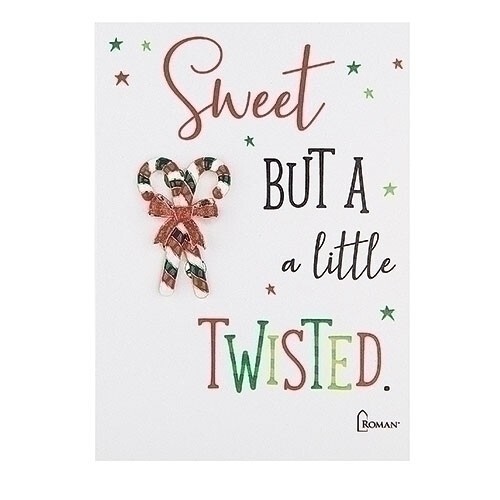 Candy Canes Metal Pin By Roman Inc ~~ Christmas Must-Have