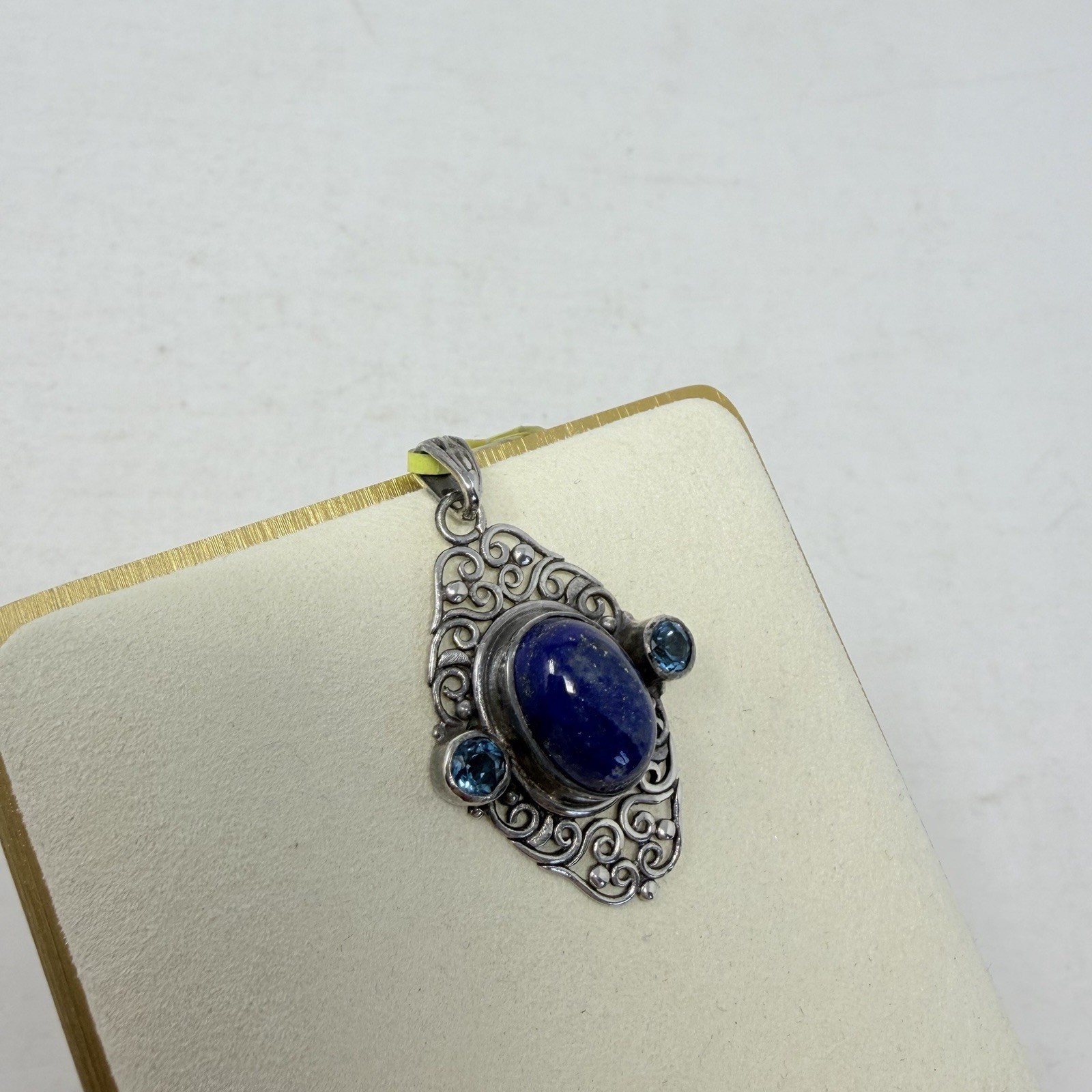 Shop LC Artisan Craft Lapis Lazuli/London Blue Topaz Pendant without Chain 5315