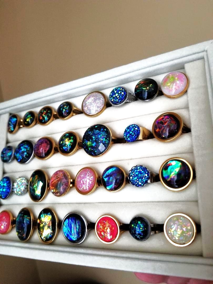 30 Ring Box – NEW Wholesale Rings in All Stainless-Steel with Adjustable Bands