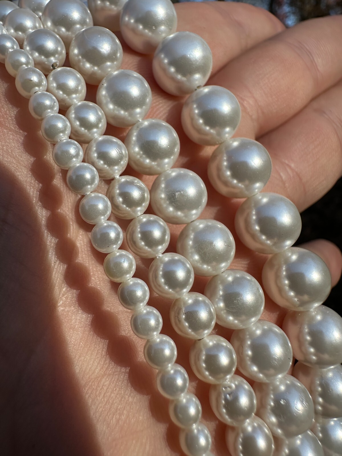 Cultured Pearl Necklace W. Real 925 Silver Clasp For Men Women 4-10mm All Length
