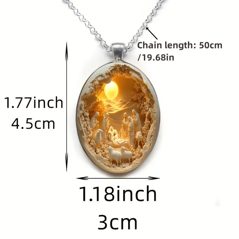 Elegant Crystal Necklace Christmas Easter Universal Pendant