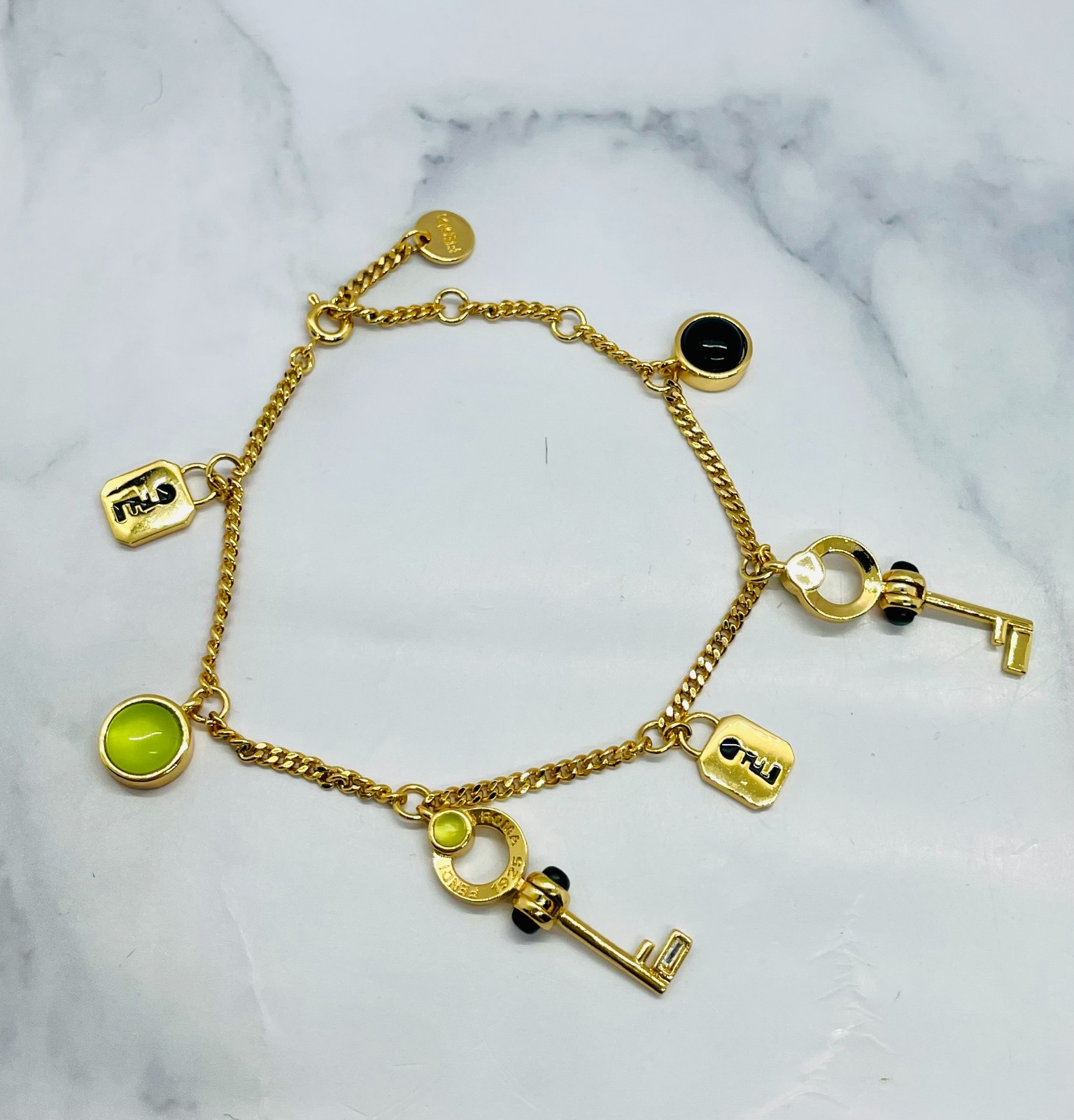 FENDI FF Key Charm Bracelet – Pre owned / ME6196