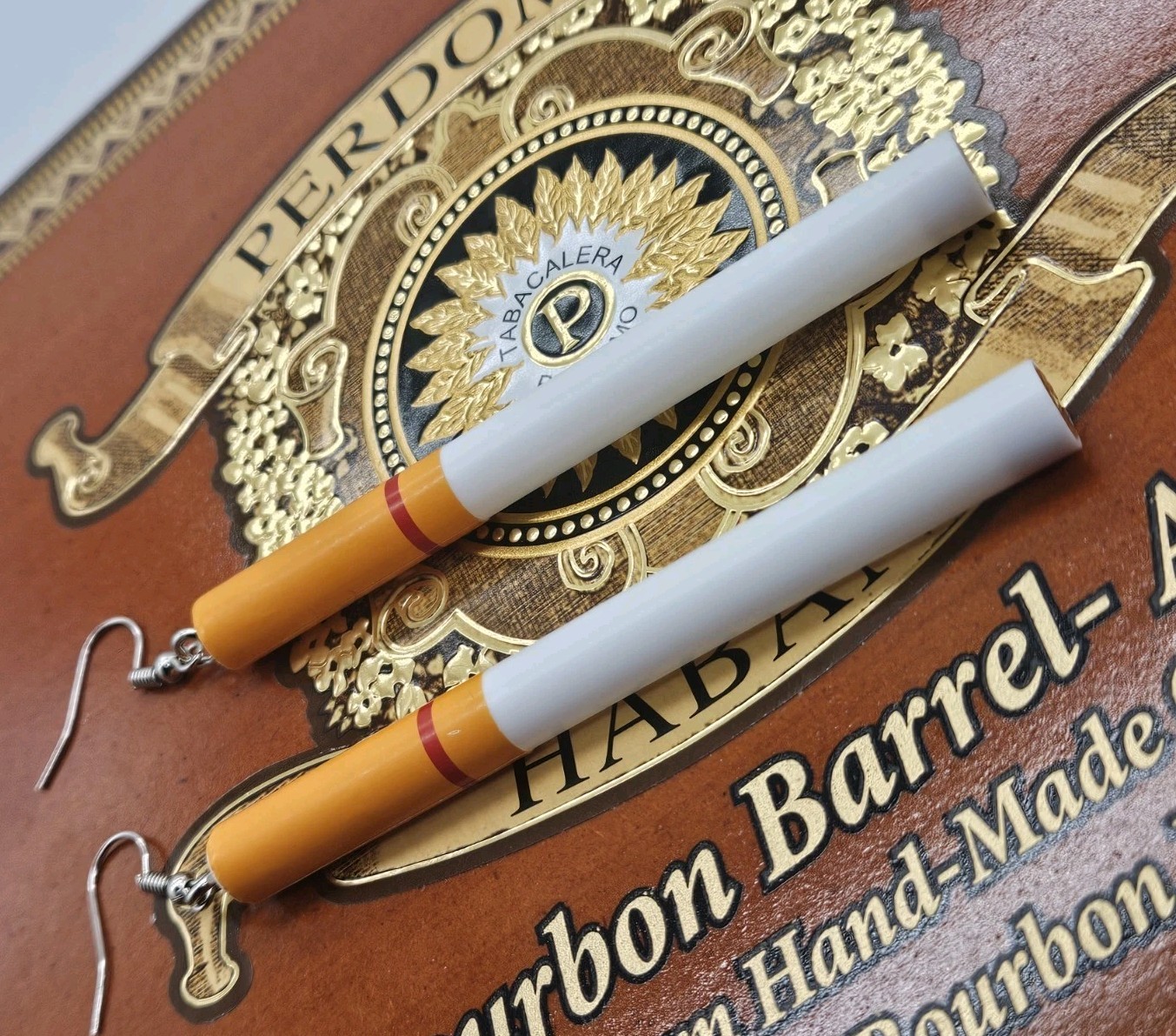 Cigarette Earrings Novelty Fashion Jewelry Custom Resin 90