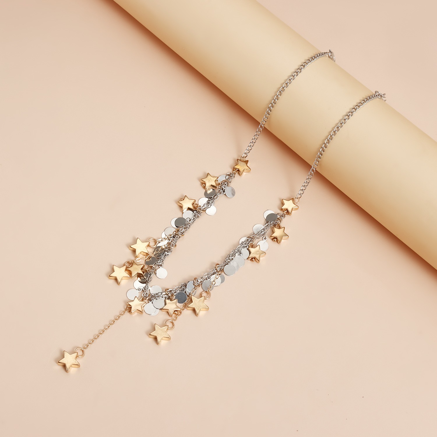 Star Tassel Necklace Chic Collarbone Chain Daily Jewelry Gift For Women