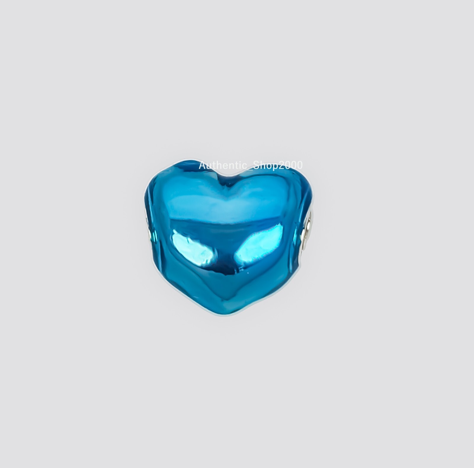 New 100% Authentic PANDORA 925 Silver Metallic Sly Blue Heart Charm 793337C06