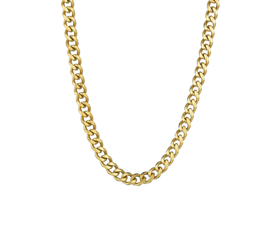 Men Women Stainless Steel 2.8/3.5/4.2/5mm Cuban Curb Chain Link Necklace 16-36″
