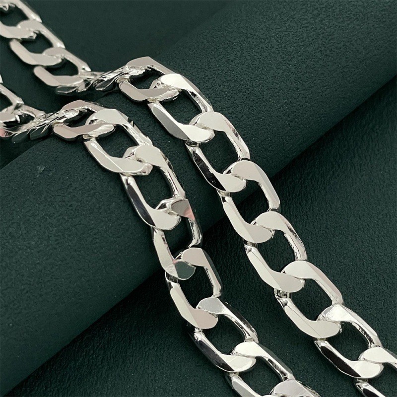 925 Silver Plated 2mm Water Wave Chain Mens Womens Necklace 16″ 18″ 20″ 22″ US