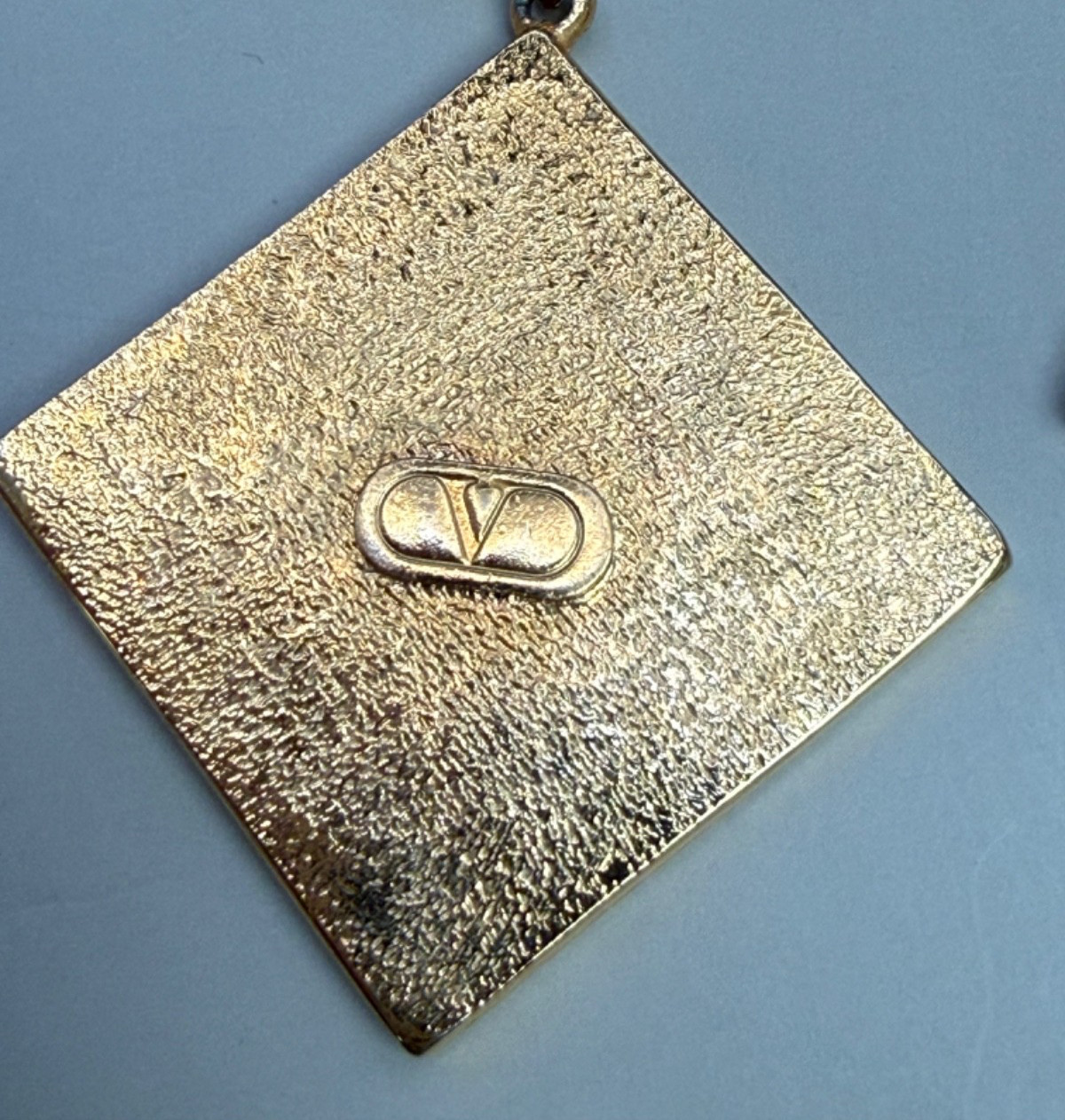 Vintage Valentino Garavani Geometric Enamel & Gold tone Clip on Earrings