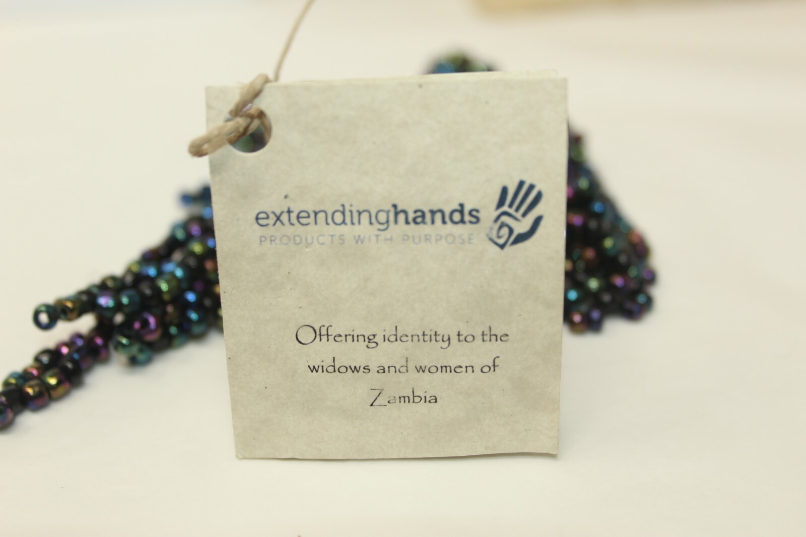 Extending Hands Handmade Zambia Beaded Multi-Color Metallic Necklace