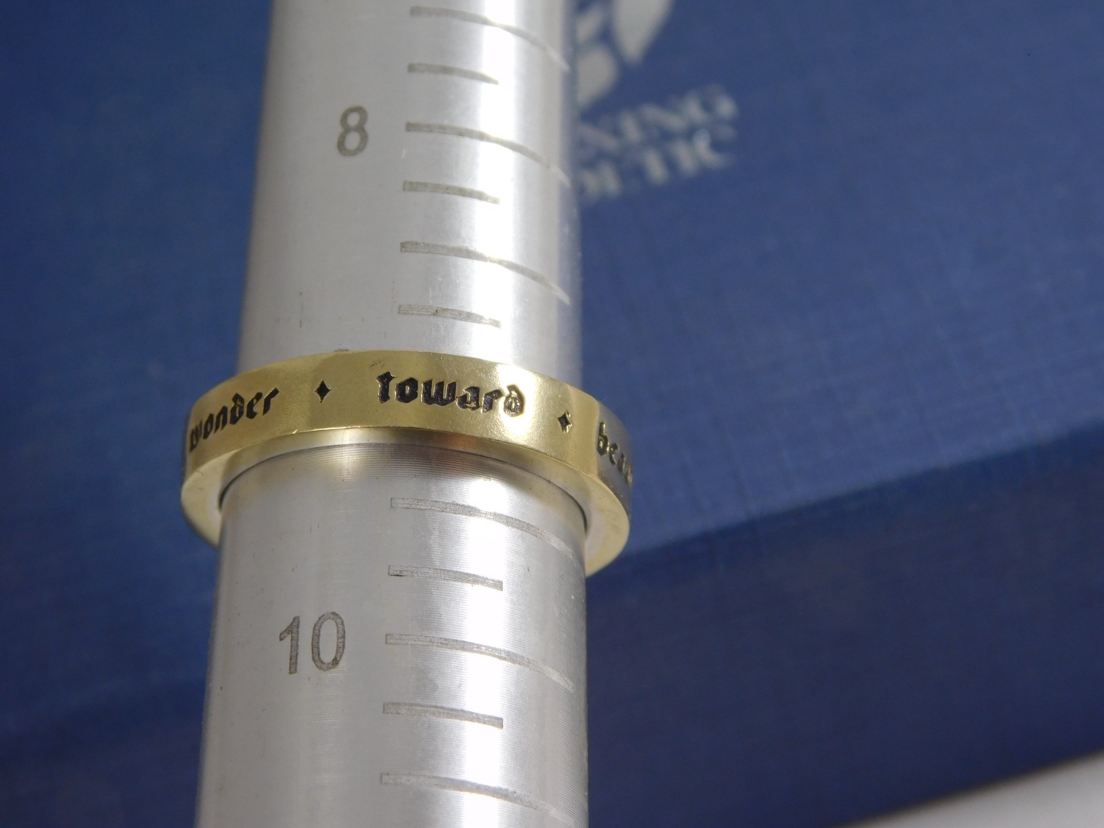 WAXING POETIC Sterling Silver Brass Guidance Wonder Toward Beauty Love Ring sz 9