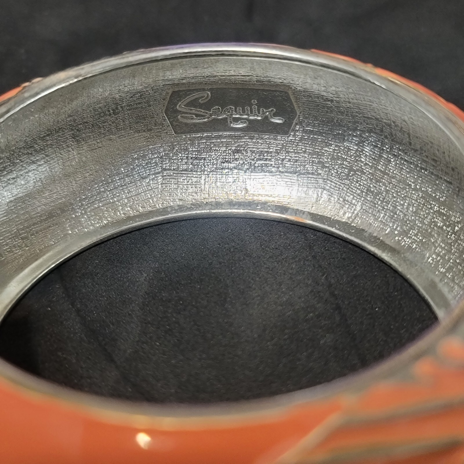 Sequin Branded Enamel Bangle/clamp/hinged bracelet