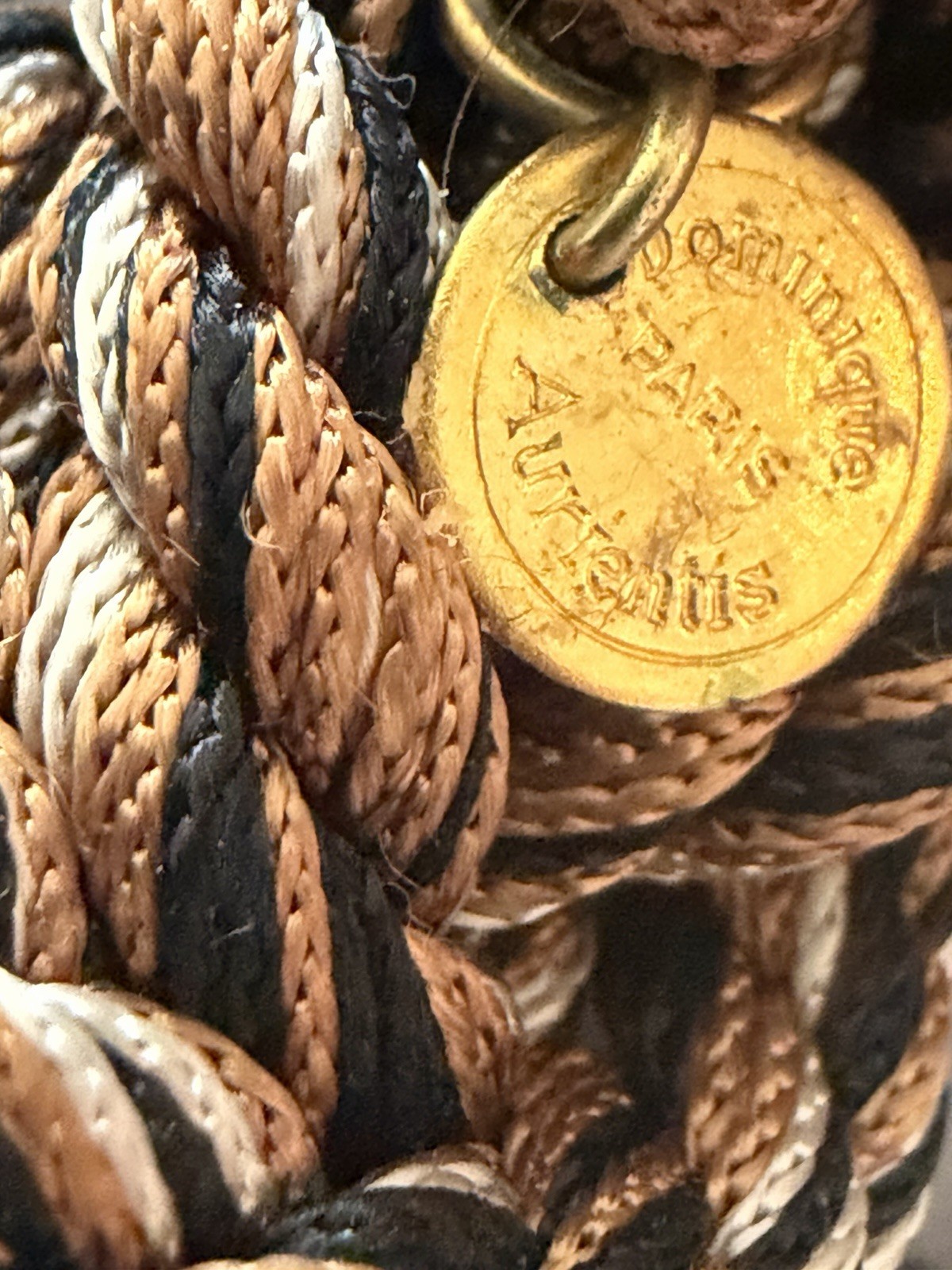 Dominique Aurientis Exotic Wood Rope Pendant Necklace