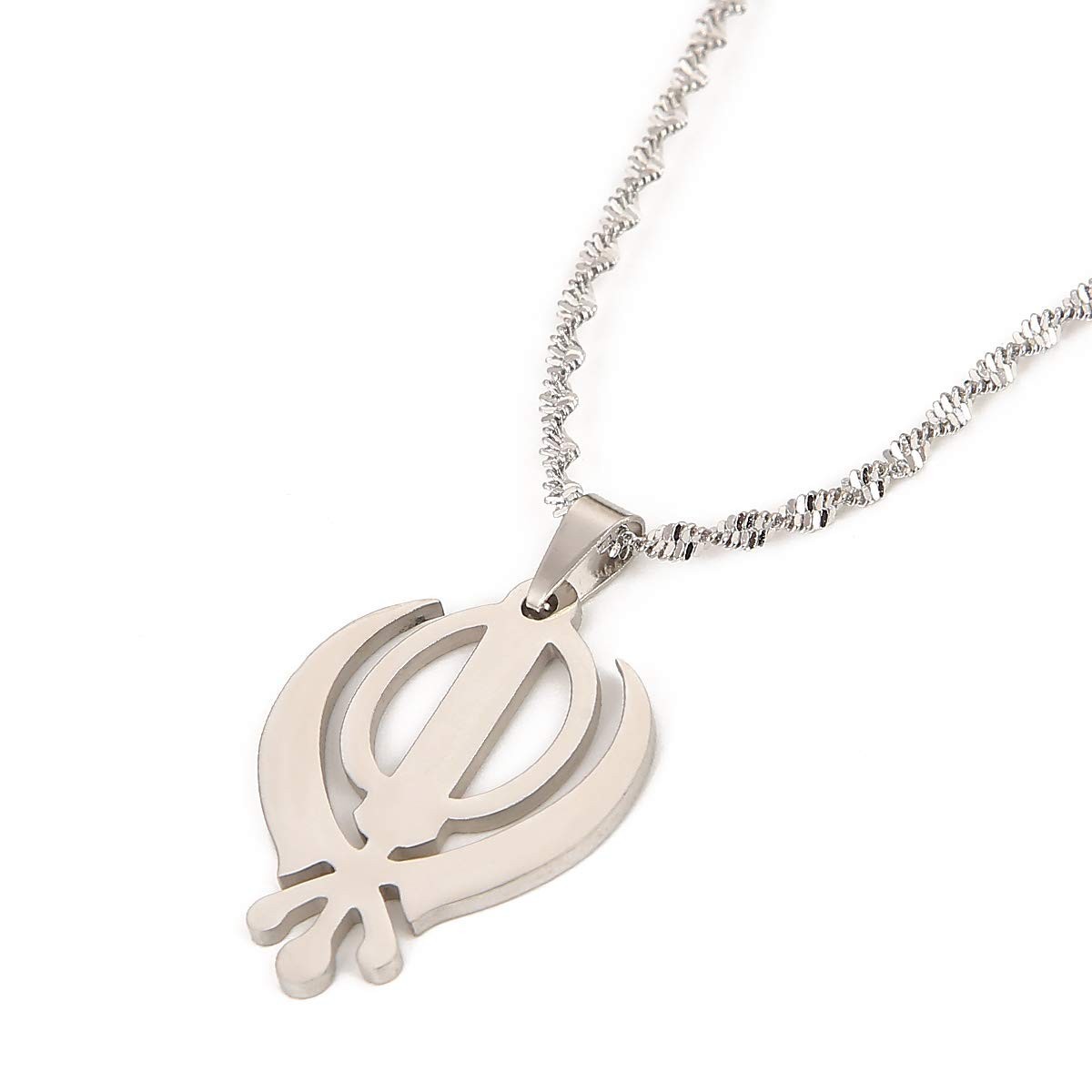Sikh Khanda Pendant Necklace – Gold Religious Jewelry for Sikhs, Spiritual Gift
