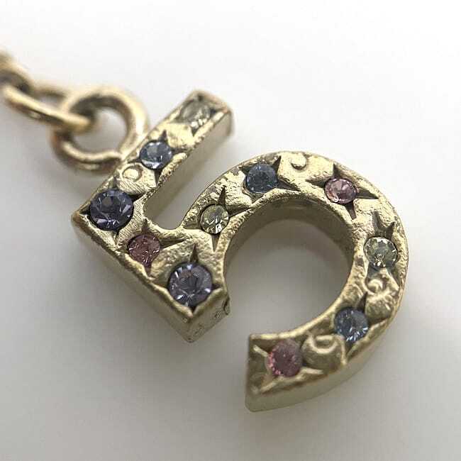 CHANEL Bracelet Gold Color Stone Coco Mark NO5 A32882 Good Condition Color