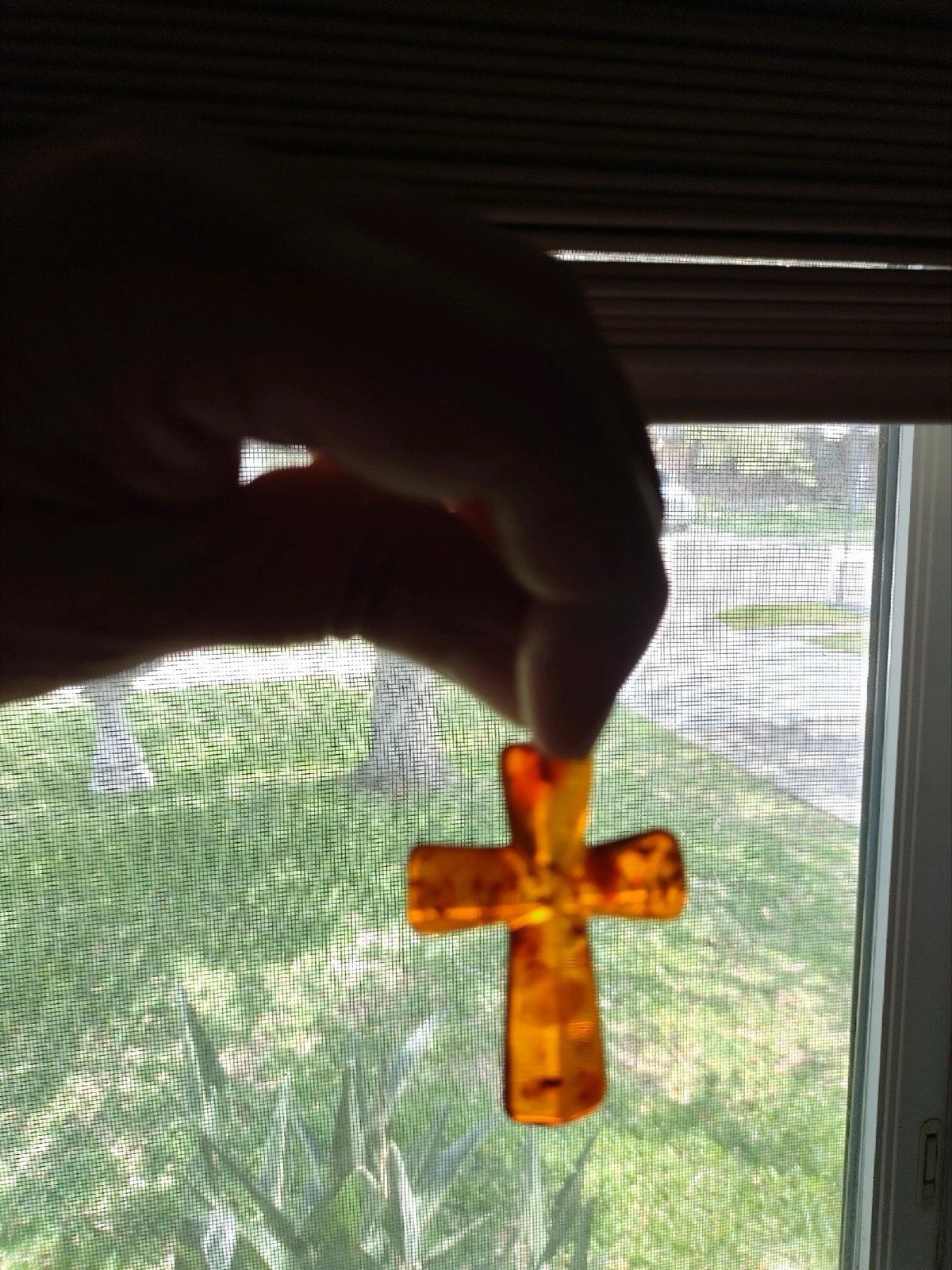 Natural Amber Cross
