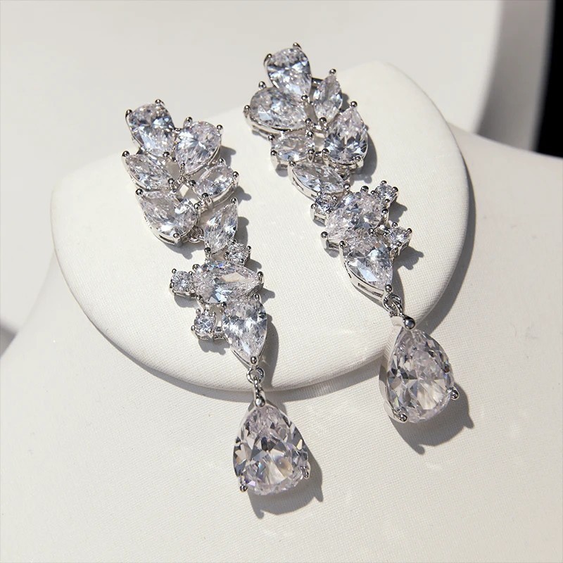 Premium Bridal wedding Jewelry Sets Necklace Engagement Dinner Party Prom