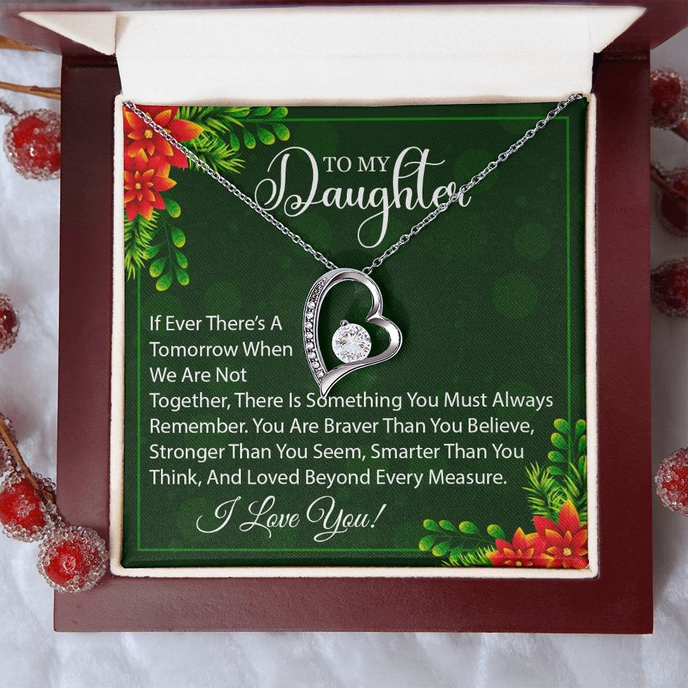 To My Daughter Necklace Father to Daughter Birthday Graduation Gift from Dad Mom