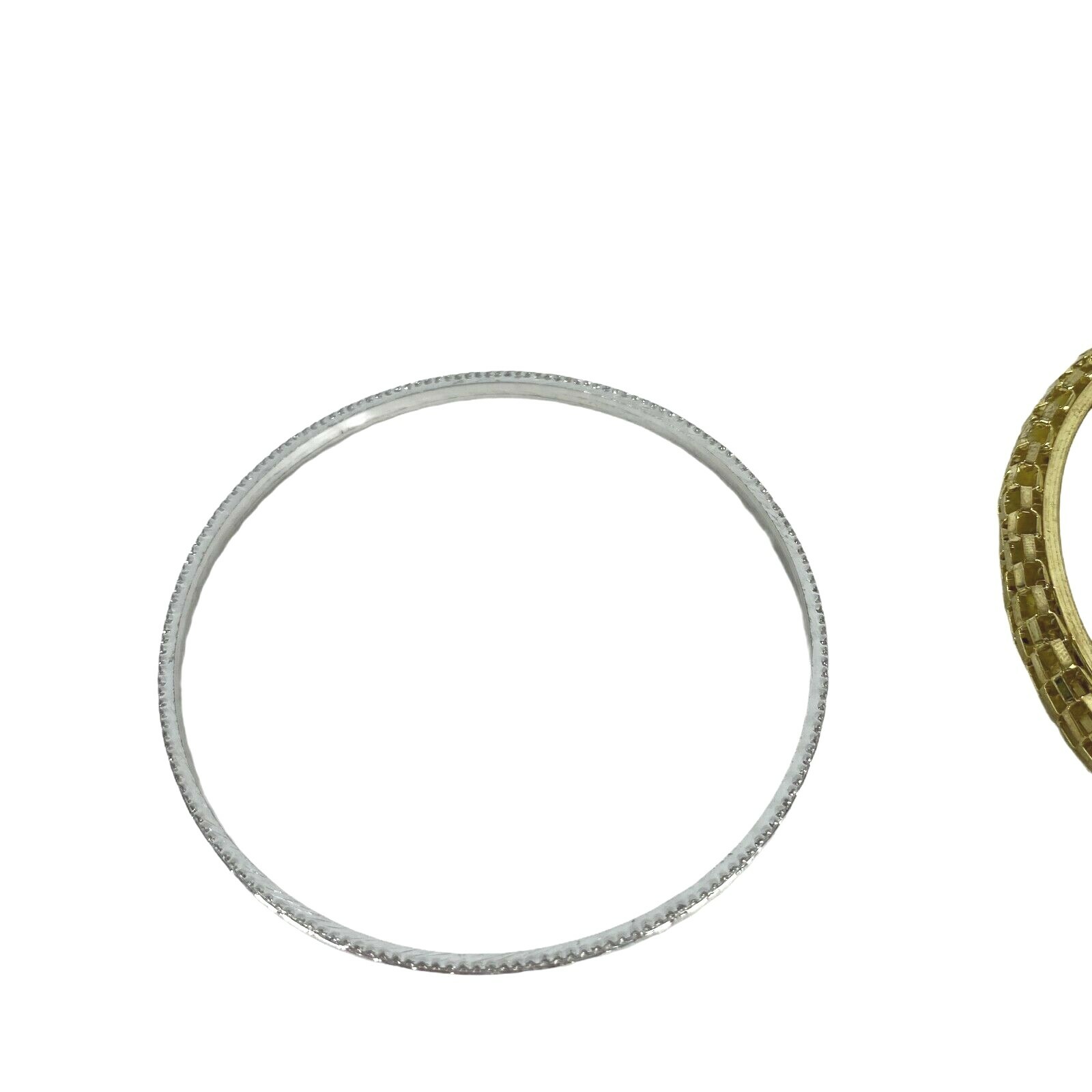 Lot of 6 Bangle Bracelets Slip On Metal Fashion Women Costume Bling Jewelry