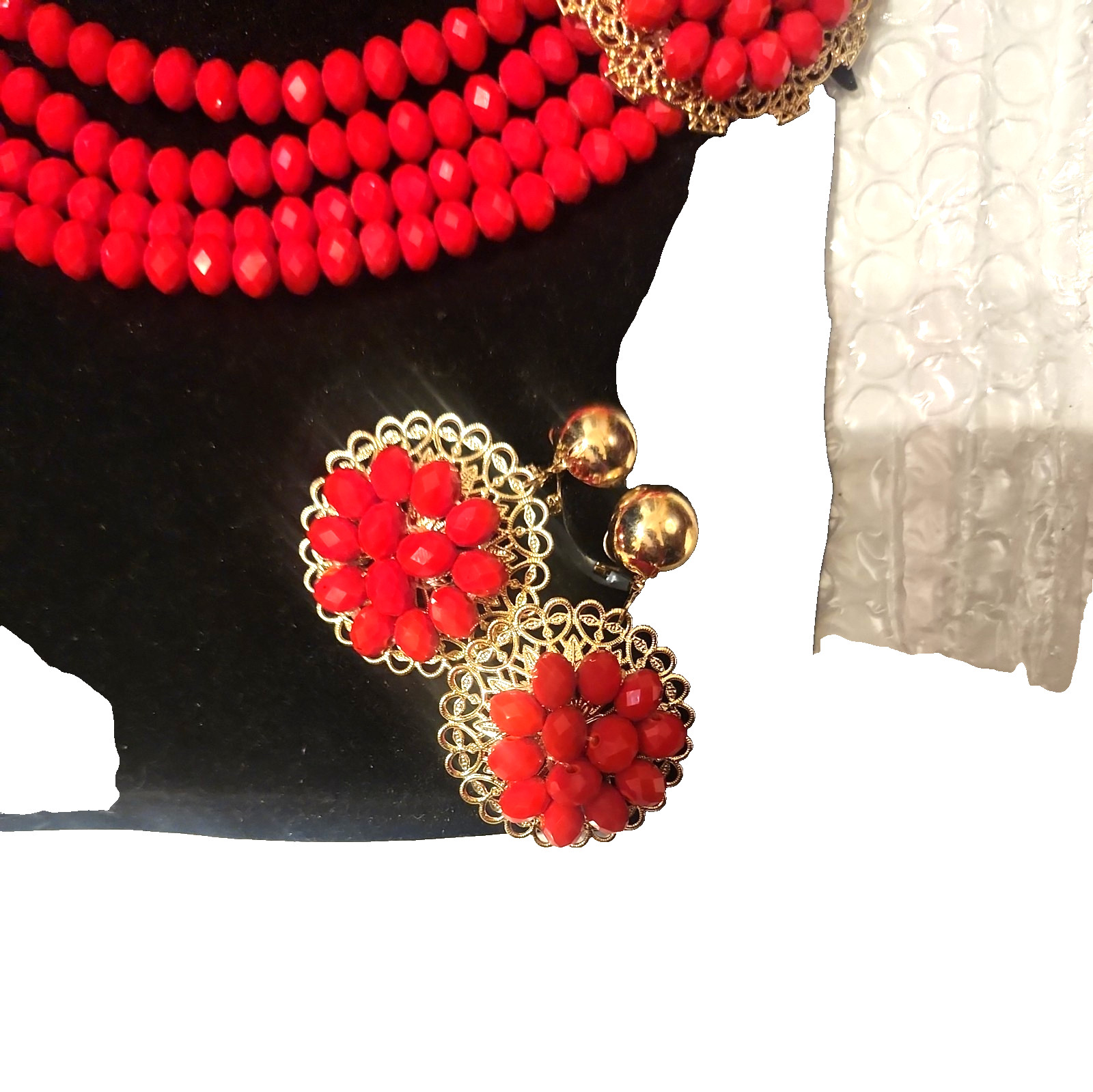 African/Bridal Luxury wedding reception jewelry bead set, for any occasion NEW
