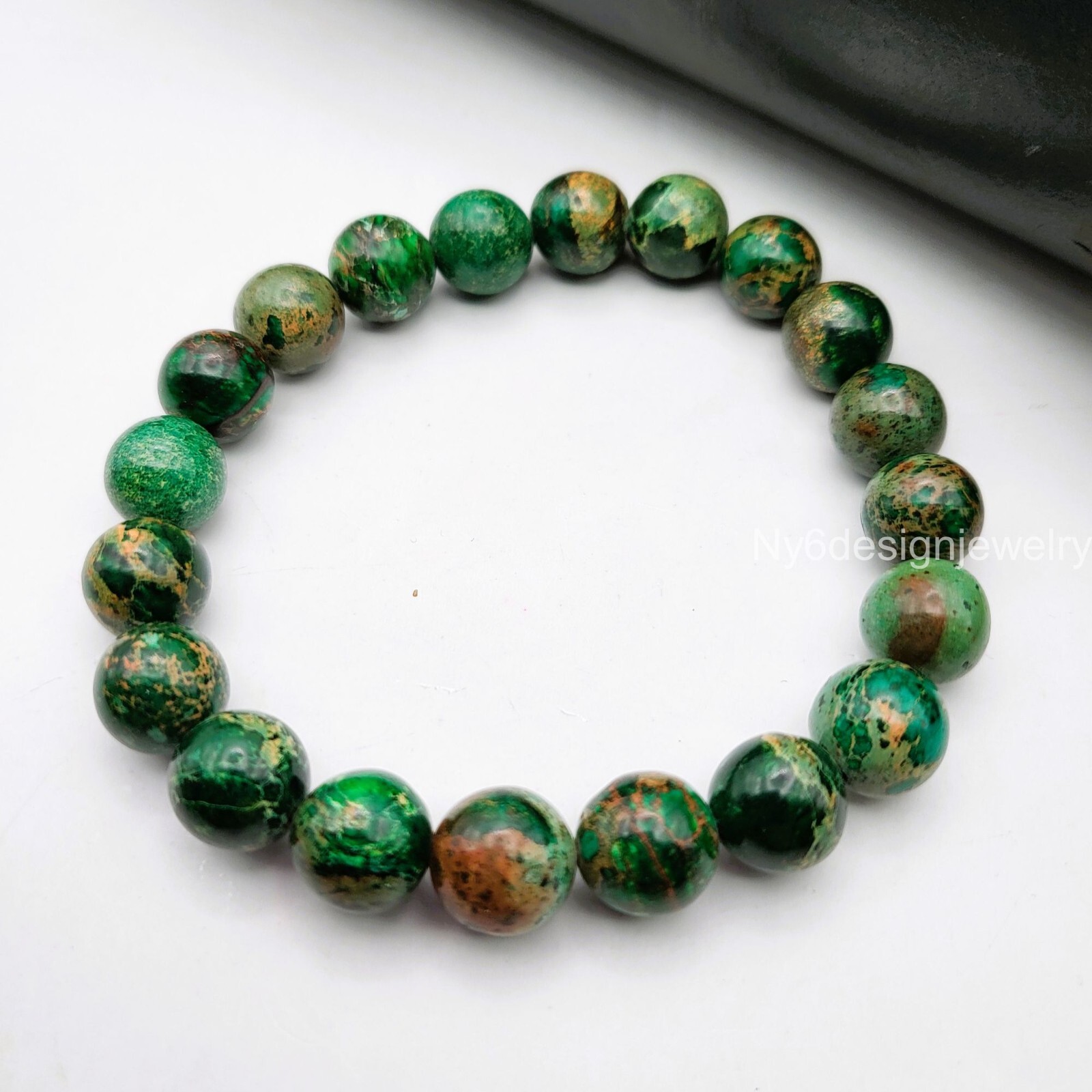 Green Sea Sediment Imperial Jasper Crystal Healing Bead 4mm 6mm 8mm 10mm 12mm
