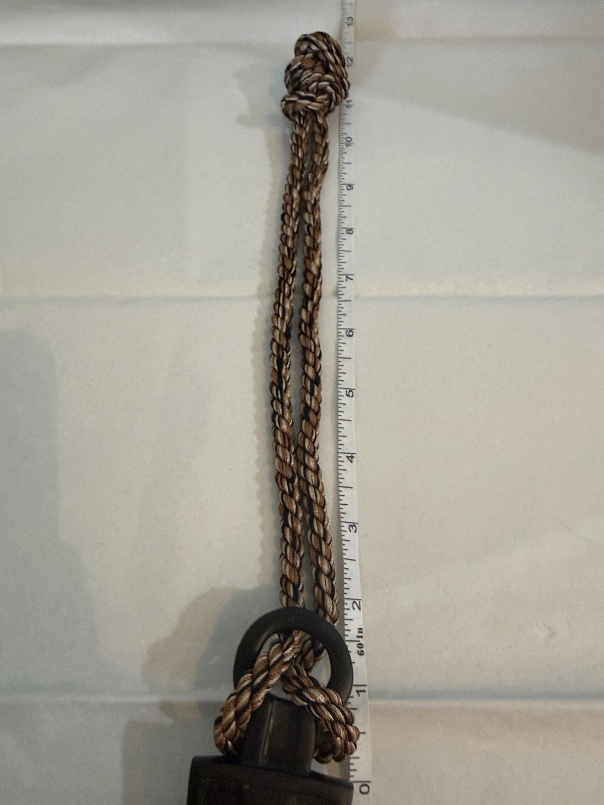 Dominique Aurientis Exotic Wood Rope Pendant Necklace