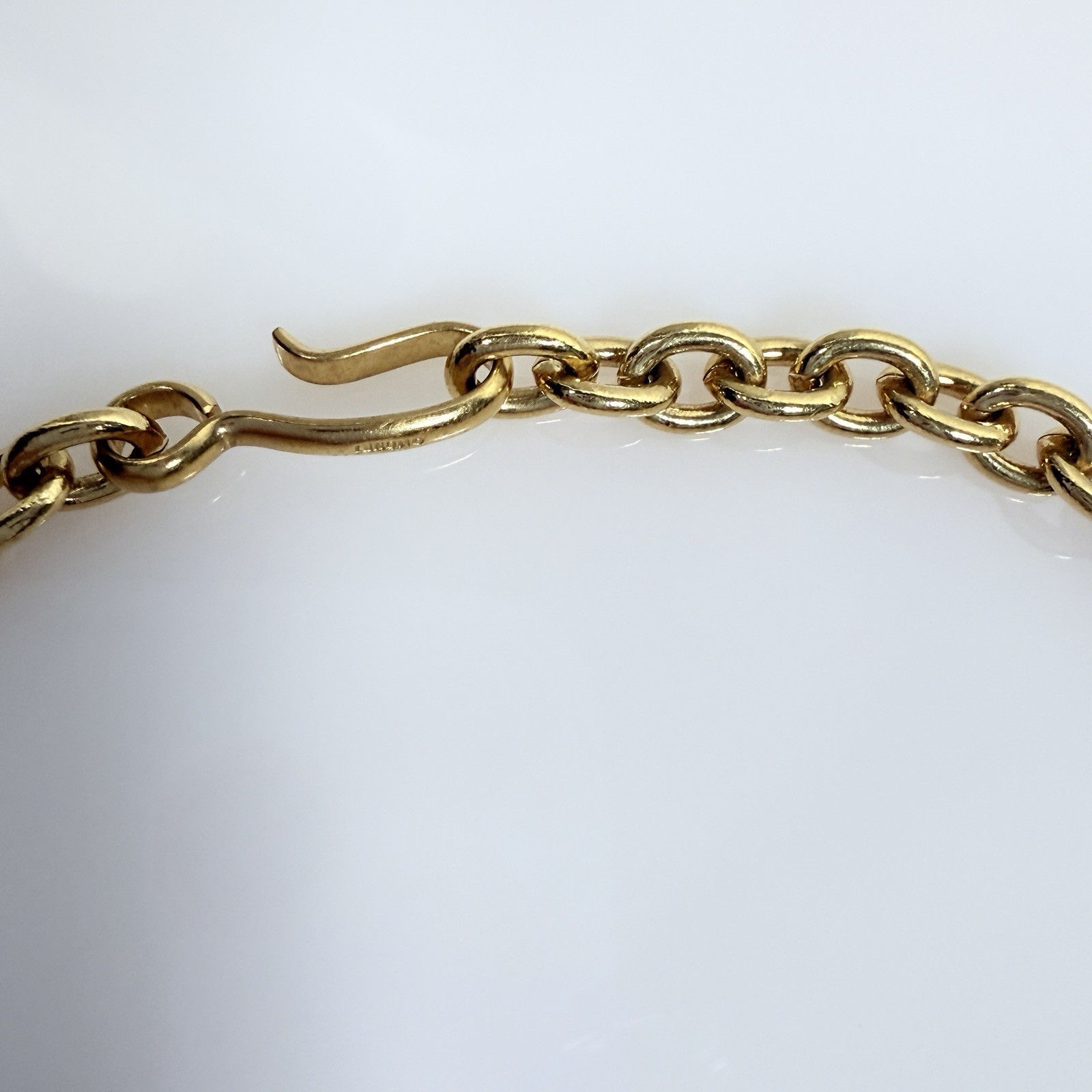 Vintage MONET Necklace Gold Tone Blue Enamel Geometric Collar Statement 17″