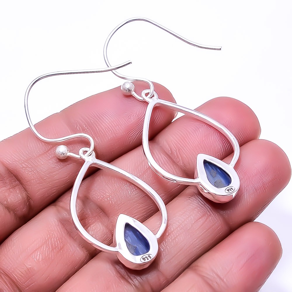 Natural Kyanite – Nepal Gemstone 925 Sterling Silver Earring 1.95″ E942324512