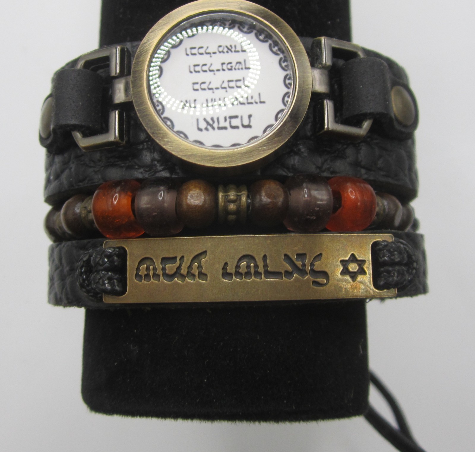 Bracelets for all Occasions Lot of 4 Leather Religious Hawaiian Elephant