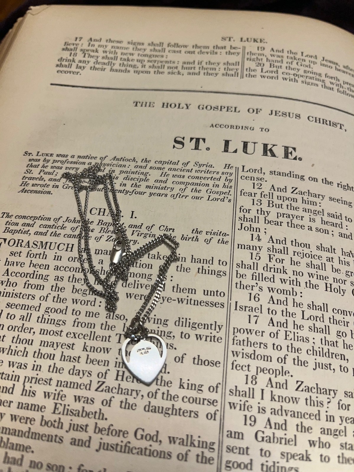 Guardian Angel Heart Necklace Silver 925
