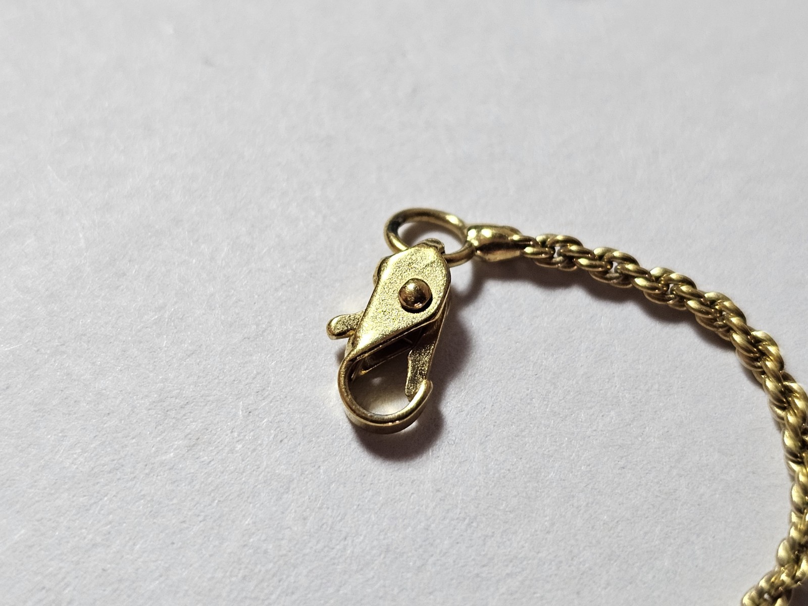 22K GL Yellow Gold Layered Gold Rope Chain Necklace Lobster Clasp Gold No Stone