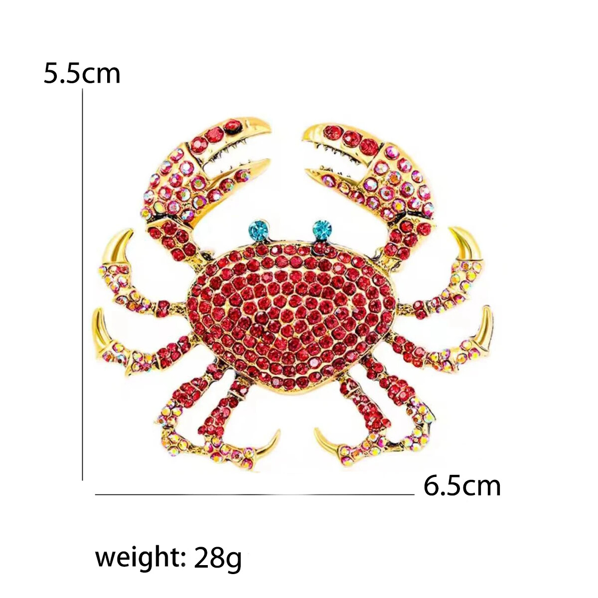 Lovely Crab Brooches For Women Sparking Sea Animal Coat Backpack Gifts Hot Sale