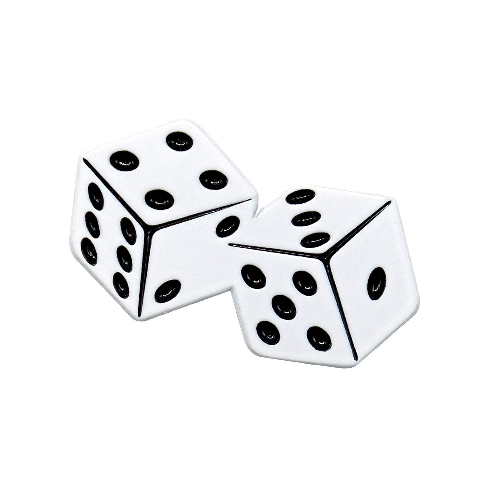 Dice Lapel Pin – White