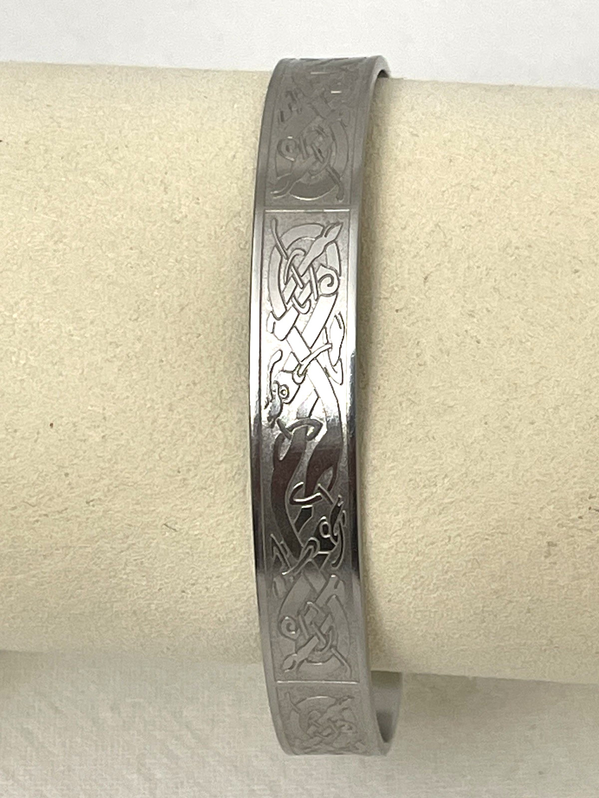 Celtic Knot Bangle Cuff Bracelet Stainless Steel Fashion Jewelry