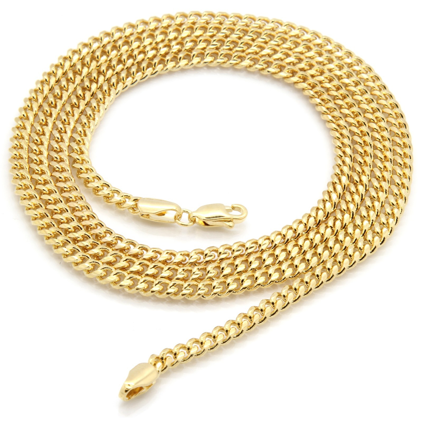 Men’s 14k Gold Plated Open Wings Angel Pendant Hip-Hop 30″ Cuban Chain