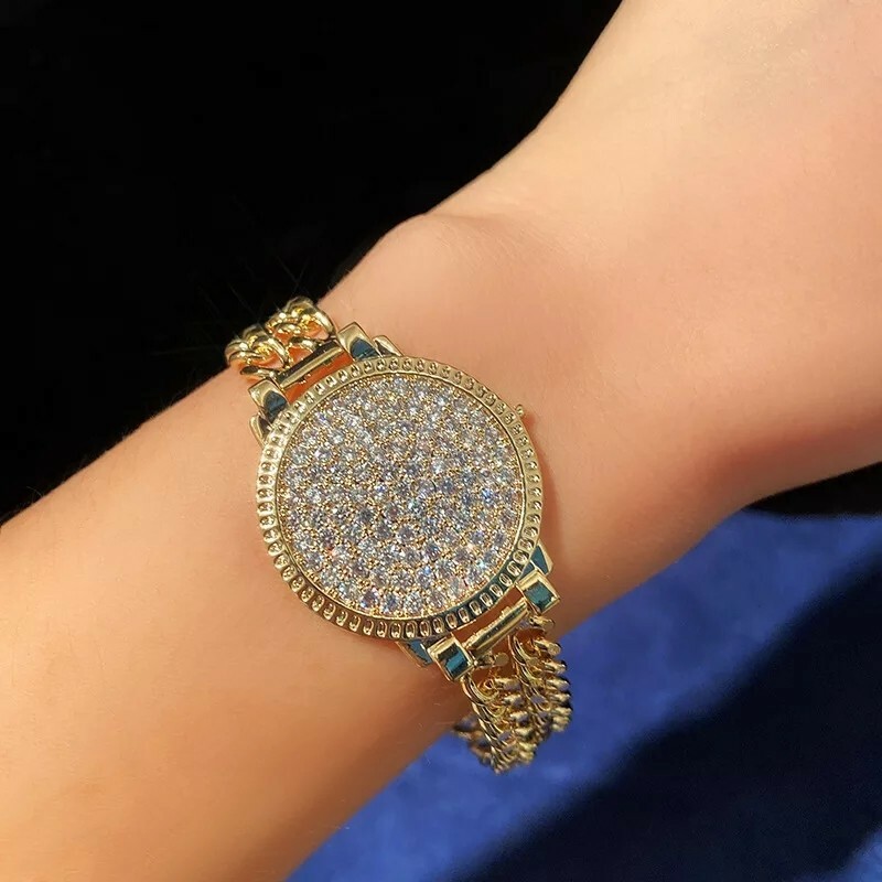 New Fashion Luxury Classic Punk Chain Bracelets Women Gold Silver Color Charm