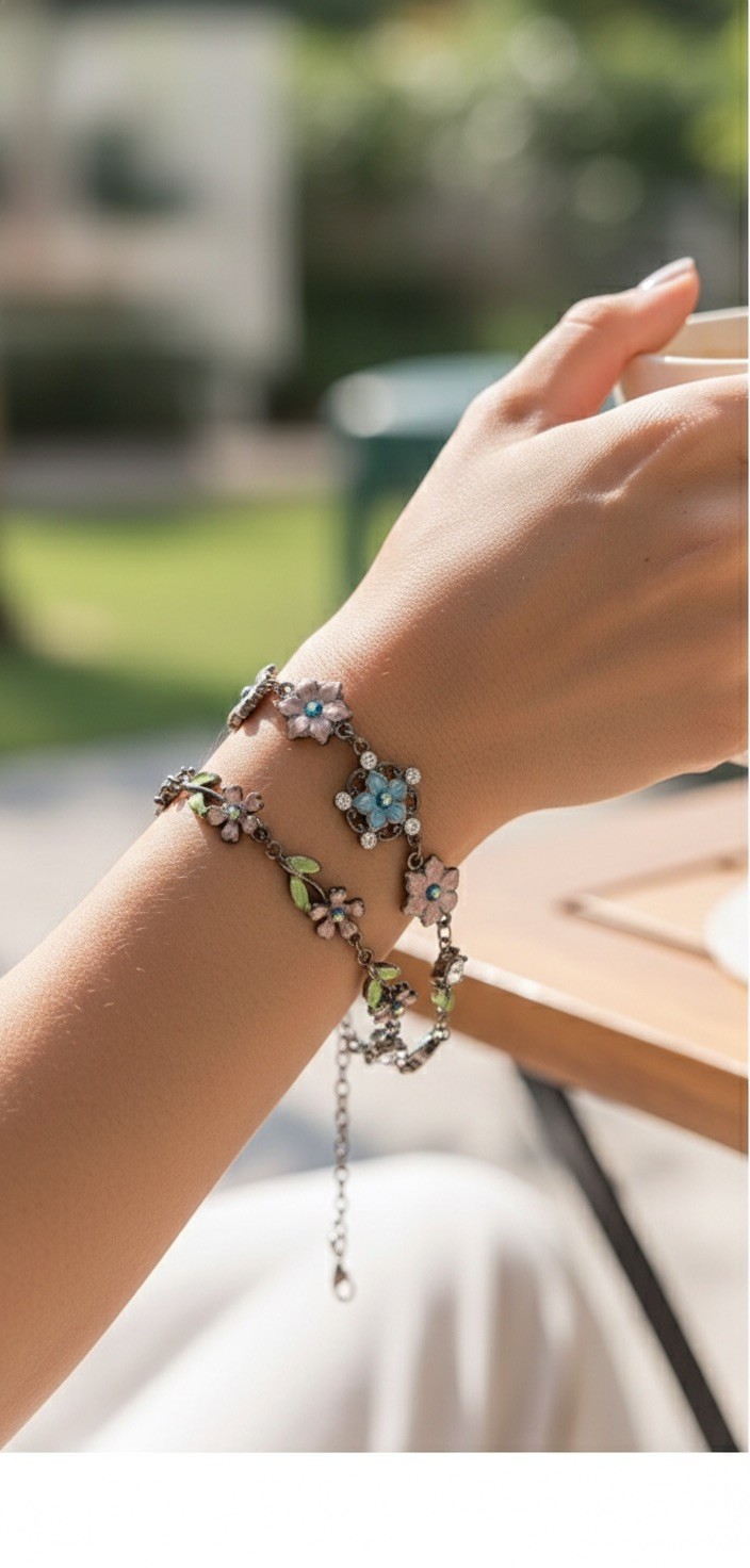 Wholesale Bracelets Lot of 12 Rhinestone Butterfly Flower Lobster Clasp Bracelet