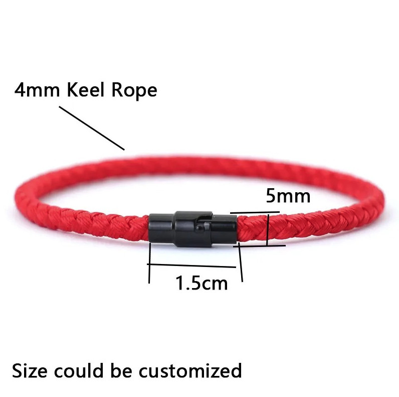 1pc Red Rope Magnetic Bracelet Unisex Lucky Wealth Prosperity Jewelry – NEW