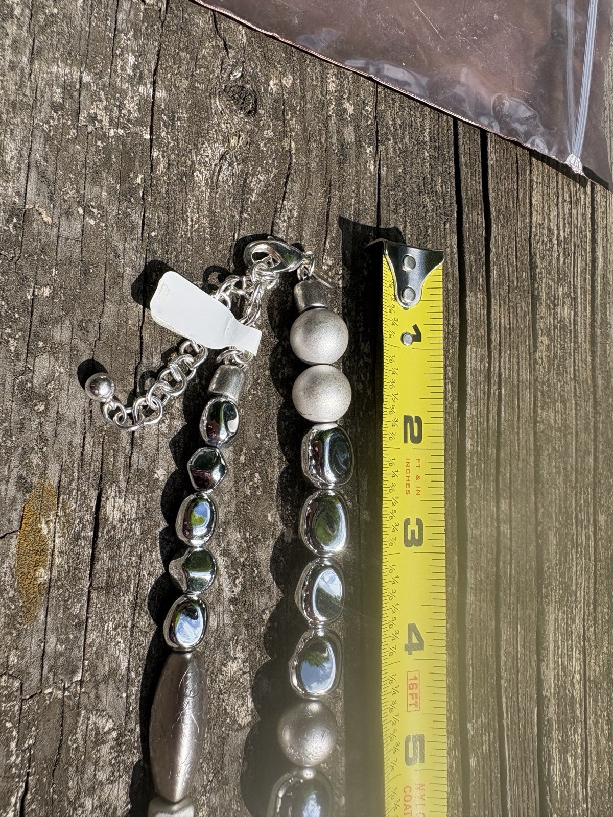 Chico’s Necklace Women’s Silver Tone Beaded City Boho Long Vintage