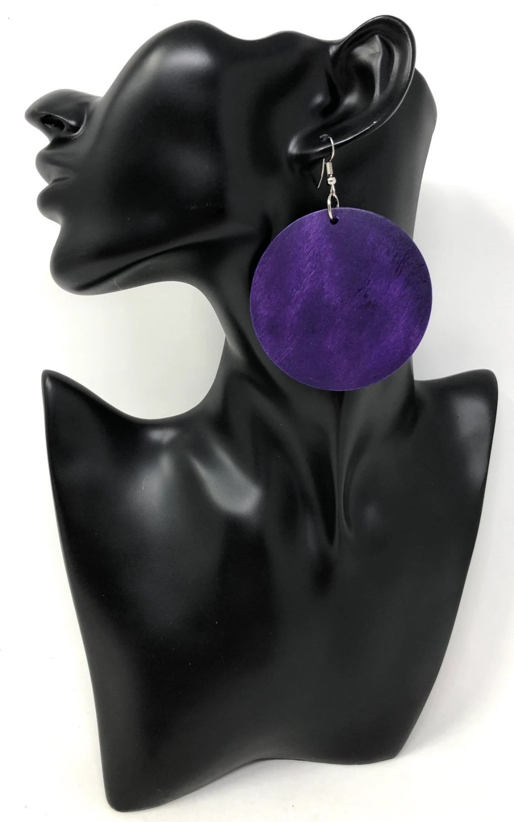 Boho Wooden Disc Earrings for Women – Handmade Afrocentric Dangle Jewelry