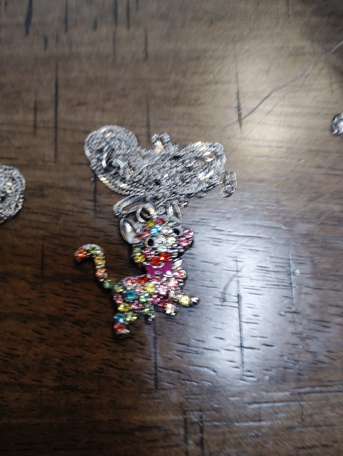 Set of Colorful Rhinestone Animal and Fairy Necklaces