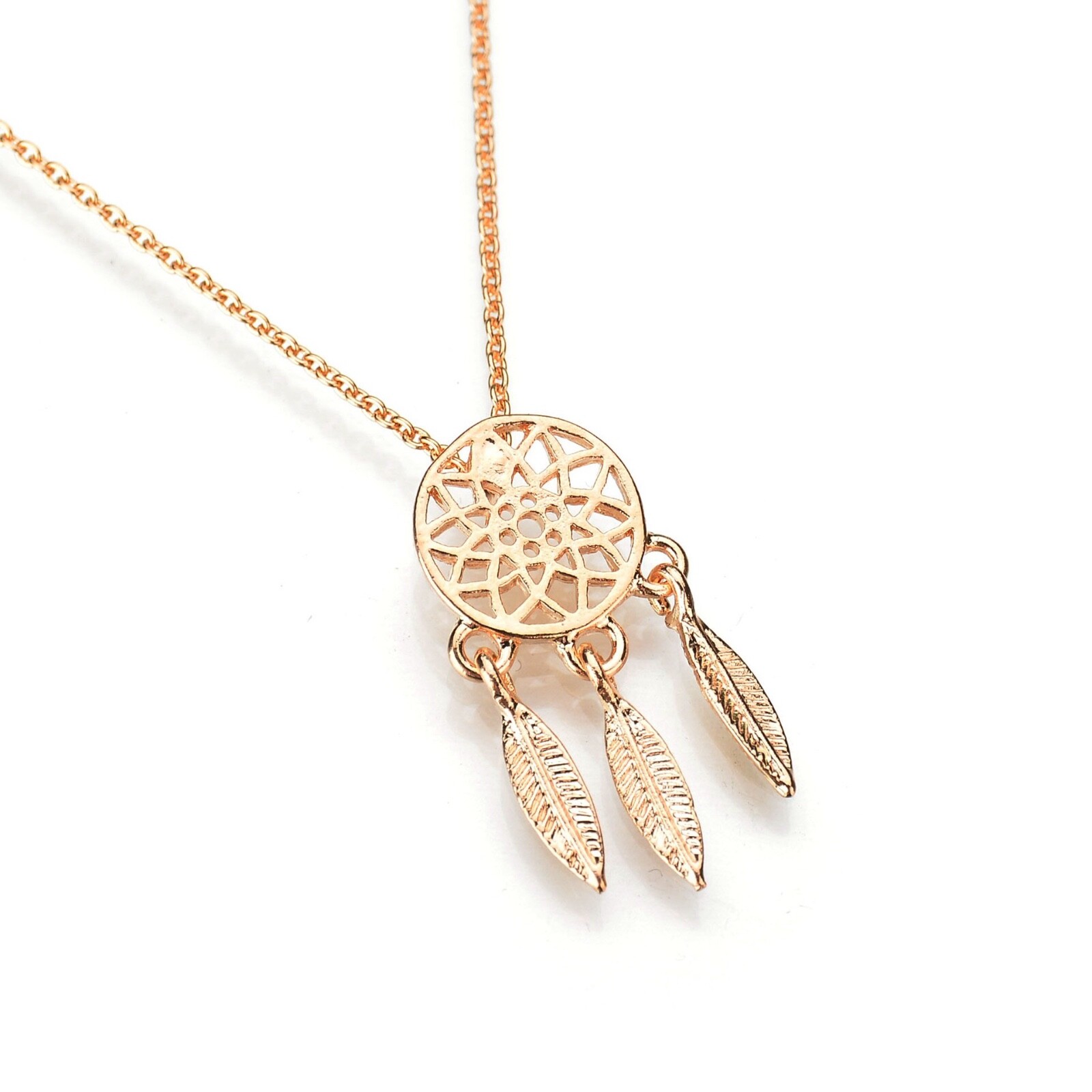 Woman’s Fashion Jewelry Dream Catcher Necklace Gold and Silver Color 76-6