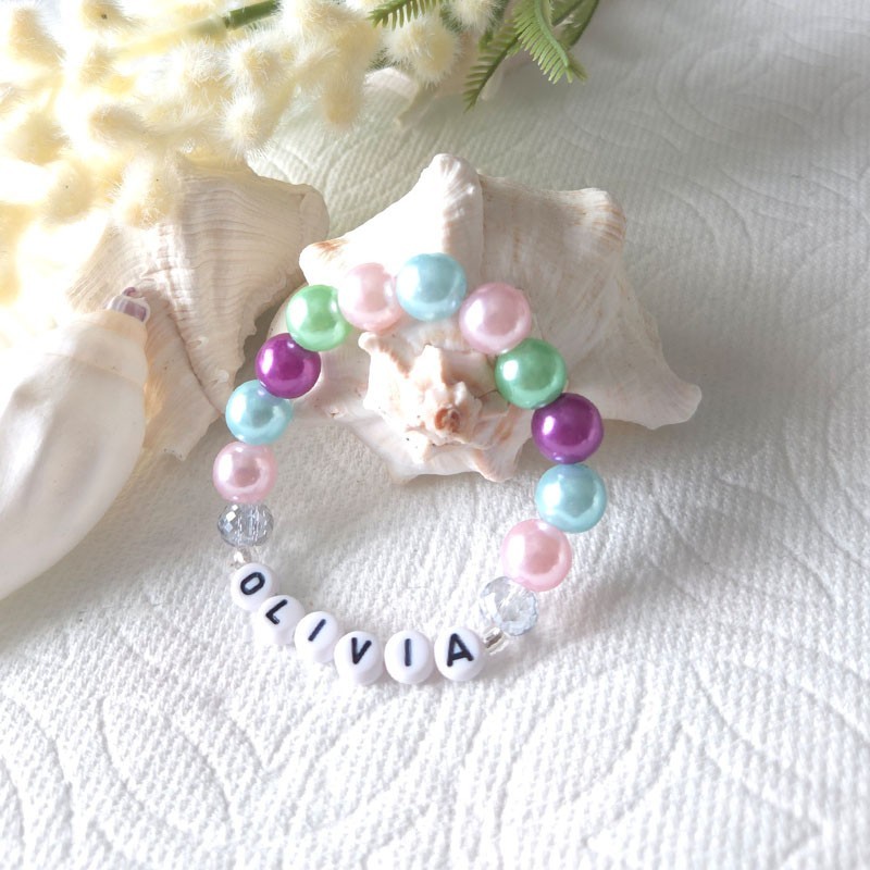 Custom Name Beads Bracelet for Kids