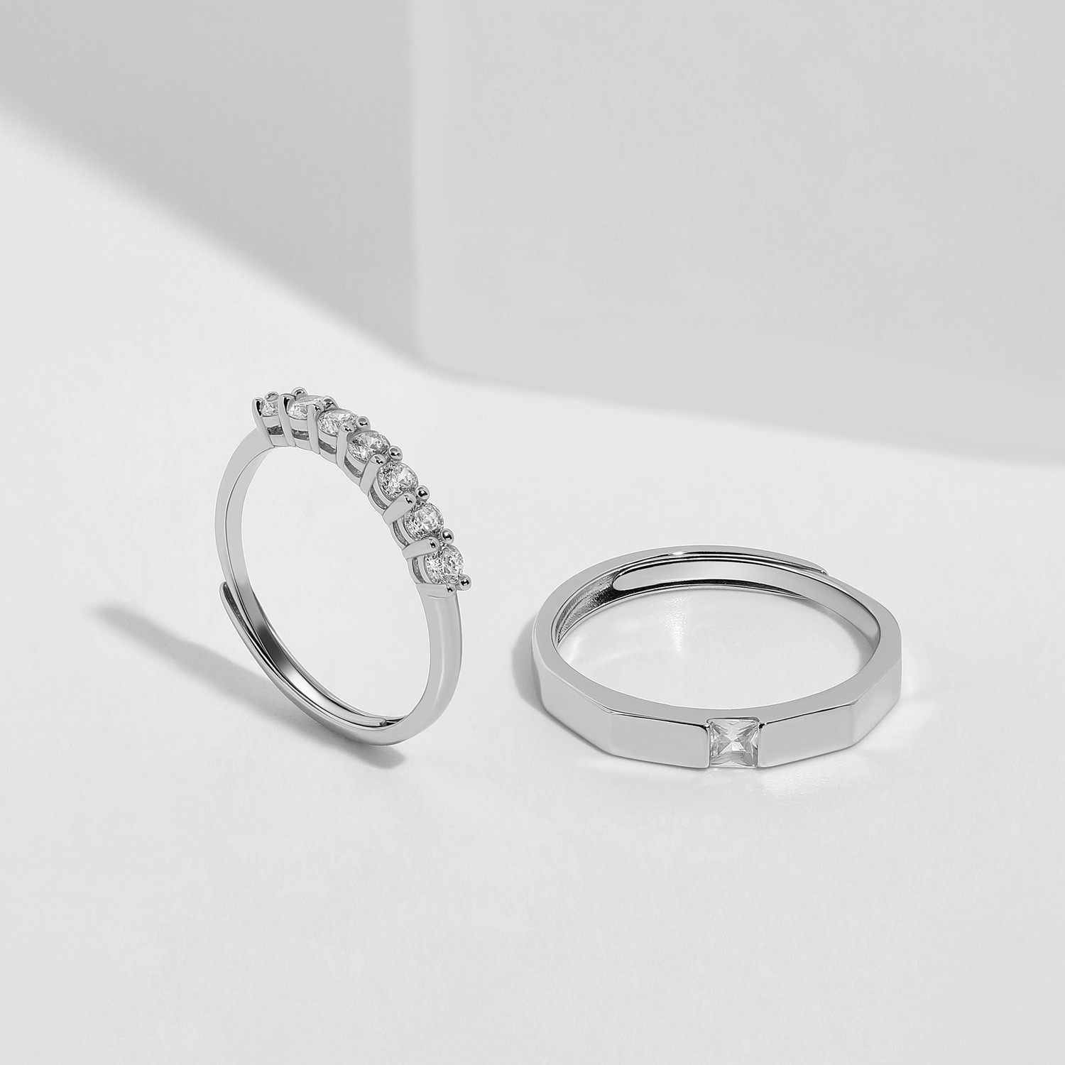 Meissa Engagement Rings for Women Couples Matching Sterling Silver Couple Rings