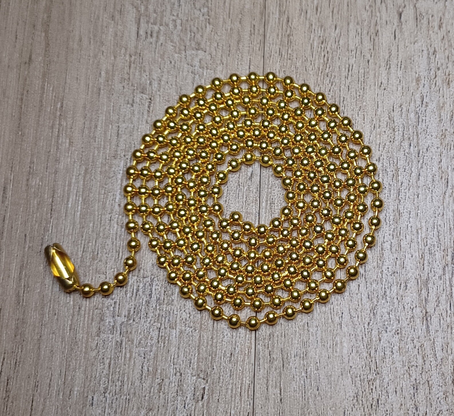 Bronze Military 2.4mm Ball Bead Dog Tag Chain Necklace 24″25″27″28″30″