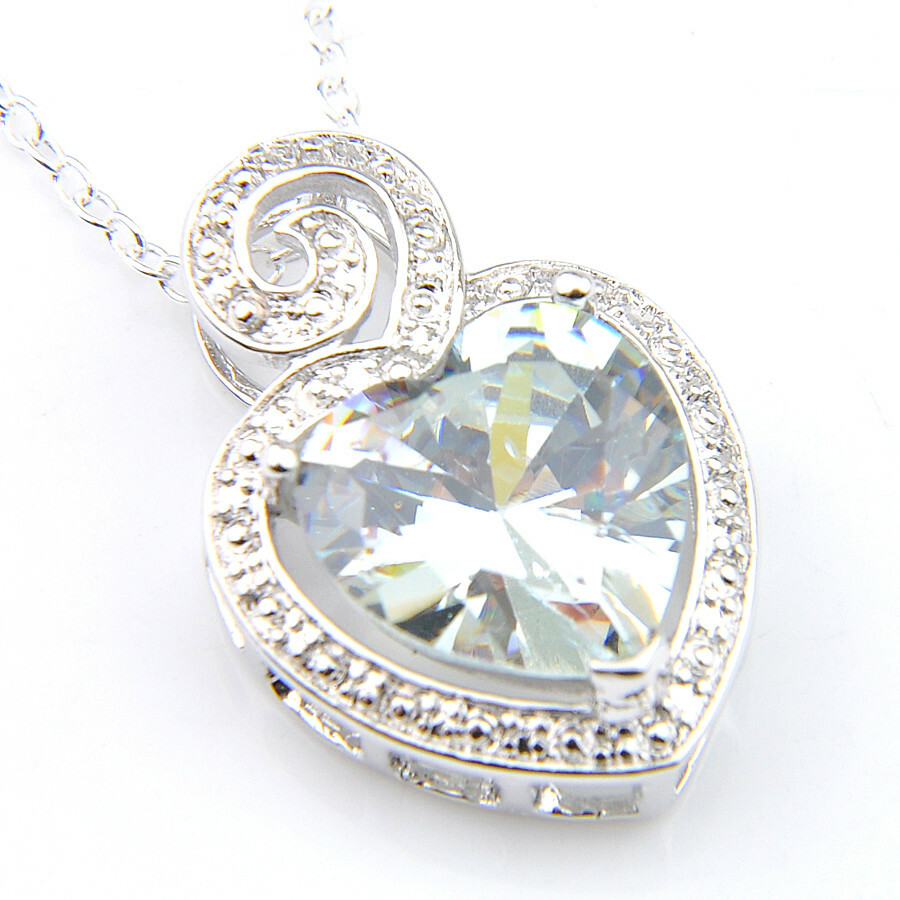 20.5 Cts Wedding Jewelry Natural White Fire Topaz Gems Silver Necklace Pendants